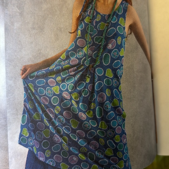 Gudrun Sjoden “Couleur” Jersey Dress, Blue Print, Size Medium - Picture 13 of 13